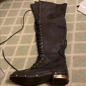 Jeffrey Campbell Over the Knee Combat Boot
